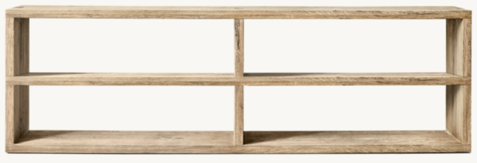 Oak Brûlé Waterfall 84\" Low Console Table