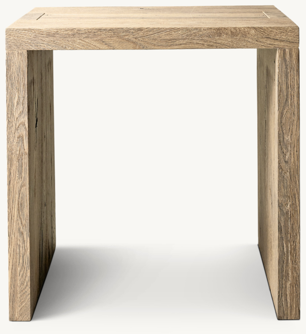Oak Brûlé Waterfall Square Side Table