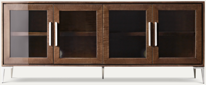 Benoit Glass 4-Door Sideboard