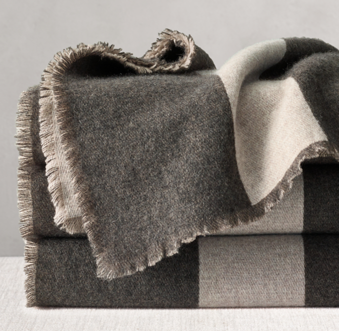 Banded Cashmere Throw