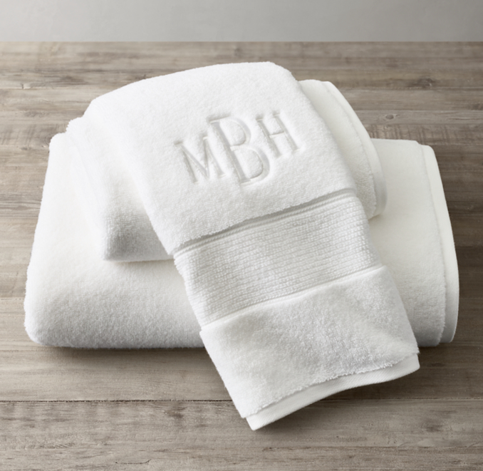 MONOGRAMMED PLUSH TURKISH COTTON & MODAL TOWEL Collection