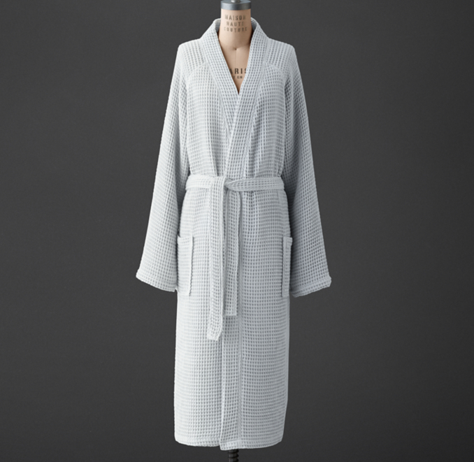 Front view of Cotton Modal Waffle Robe 