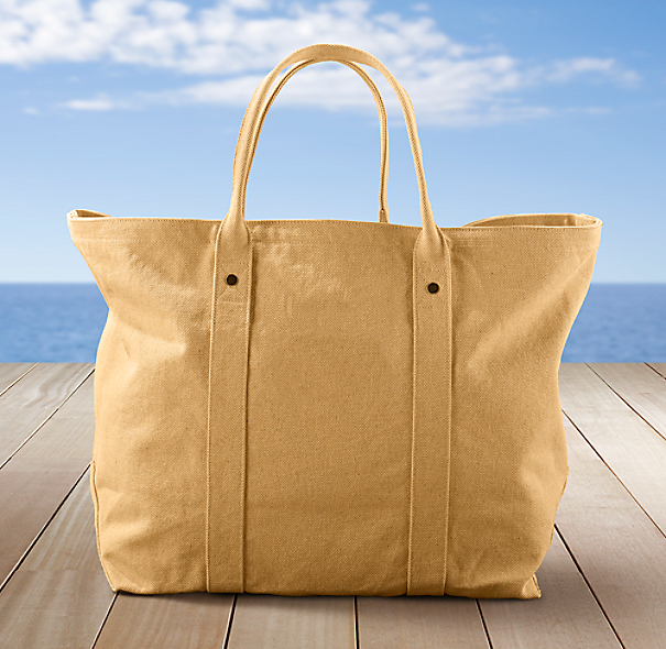 Washed Canvas Beach Tote - Soleil