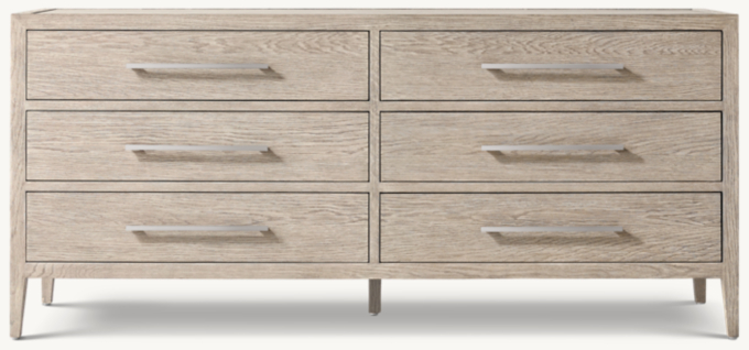 French Contemporary 6-Drawer Dresser