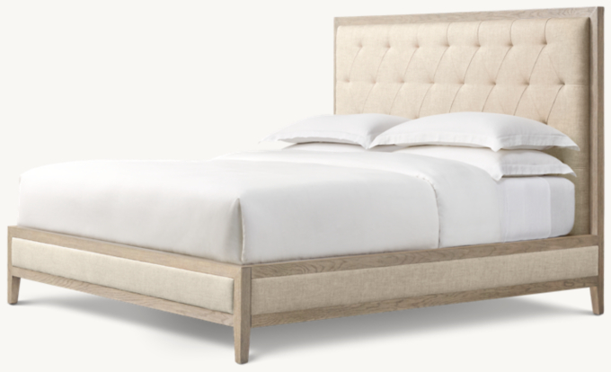 French Contemporary Panel Bed RH
