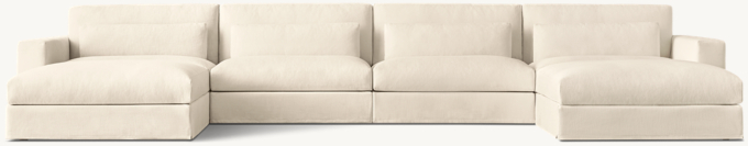 Lugano Slipcovered Modular 6-piece U-Chaise Sectional