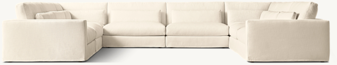 Lugano Slipcovered Modular U-Sofa Sectional