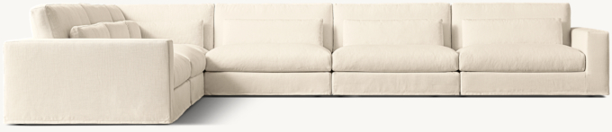 Lugano Slipcovered Modular 6-Piece L-Sectional