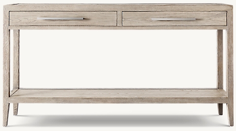 Console Tables Rh, Narrow Console Table With Drawers Canada
