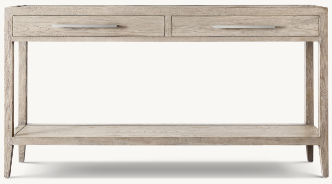 French Contemporary Console Table With 2 Drawers