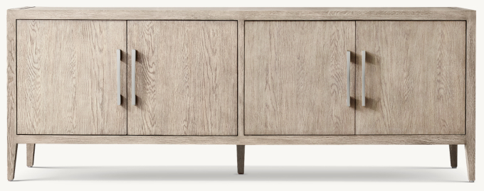 French Contemporary 4-door Media Console