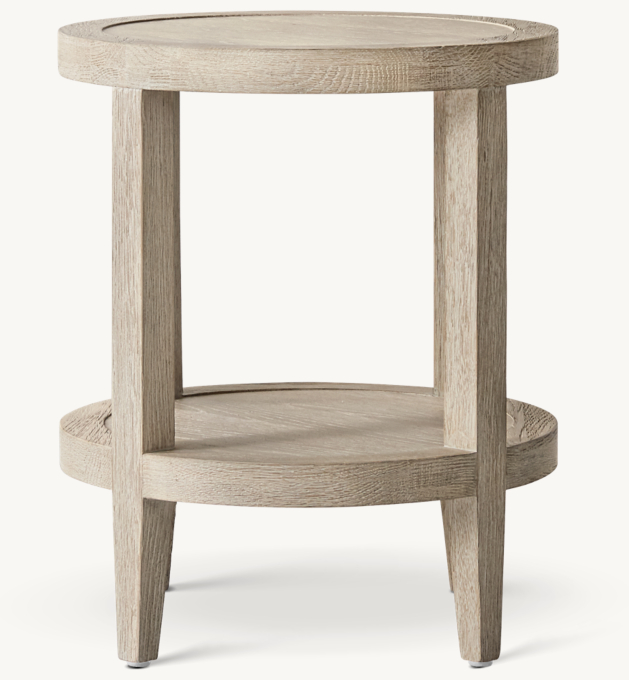 French Contemporary Round Side Table