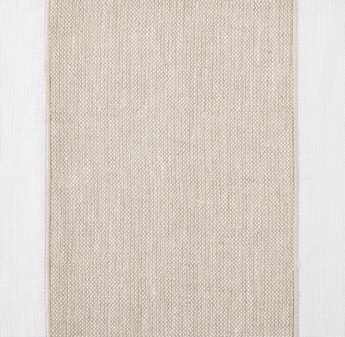 Overhead view of Framed Linen Bedding Swatch 