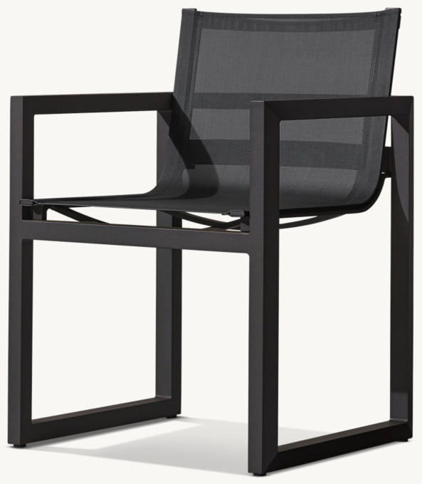 Paloma Aluminum & Mesh Dining Armchair
