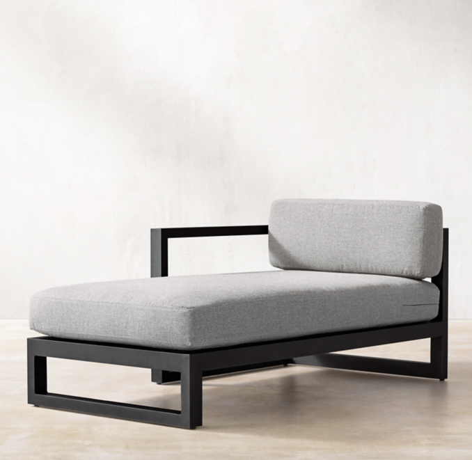 Aegean Aluminum LeftArm Chaise