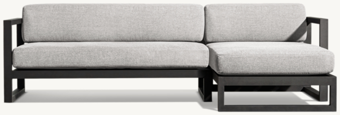 Aegean Aluminum Right-Arm Sofa-Chaise Sectional