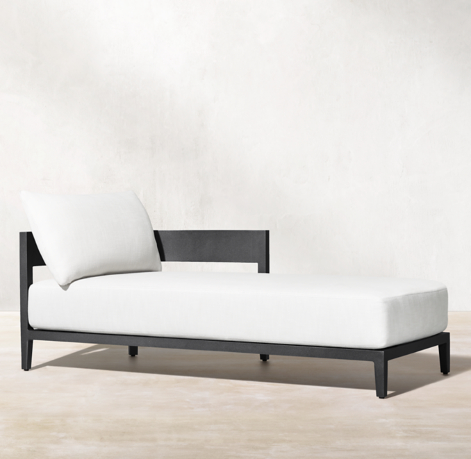 Balmain Aluminum RightArm Chaise Cushions