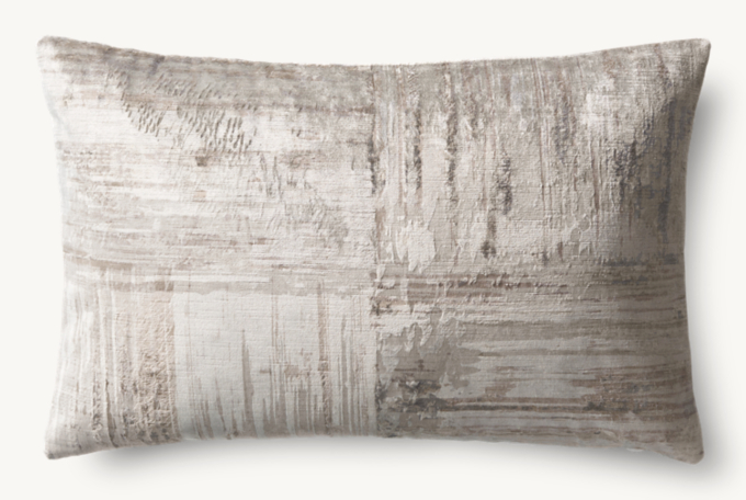 Velvet Brushstroke Four Square Pillow Cover - Lumbar