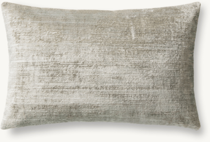 Velvet Brushstroke Striated Pillow Cover - Lumbar