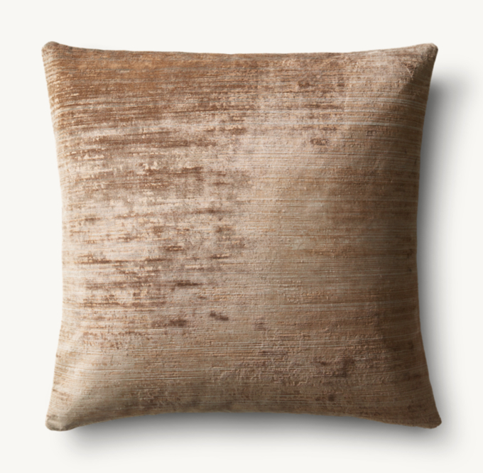 Velvet Brushstroke Striated Pillow Cover - Square