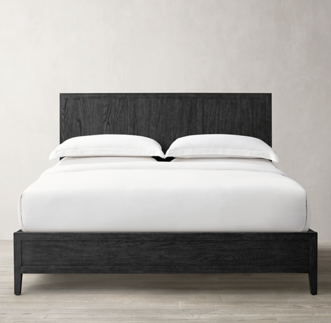 French Contemporary Panel Bed