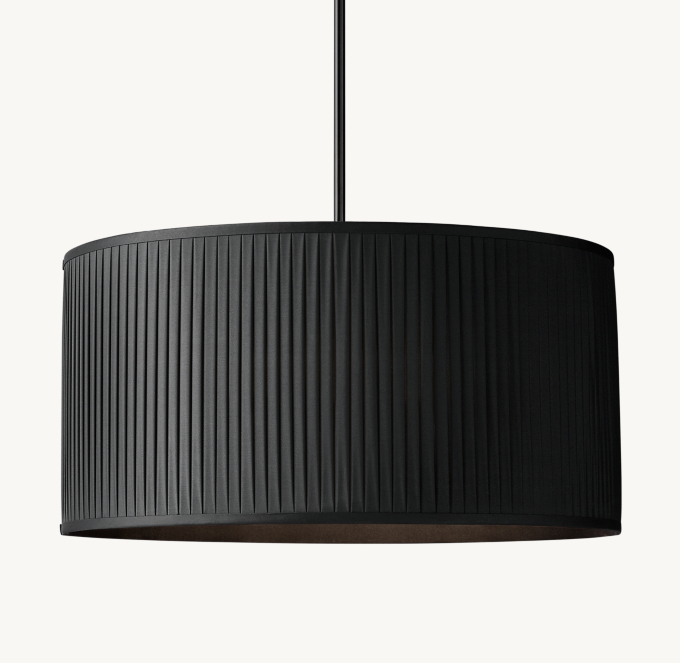 Reed Pleated Drum Pendant