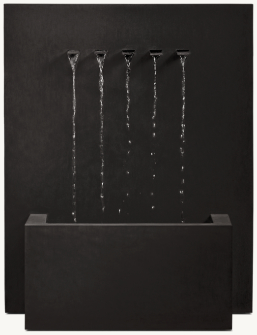 Modernist Wall Fountain 5-Spout