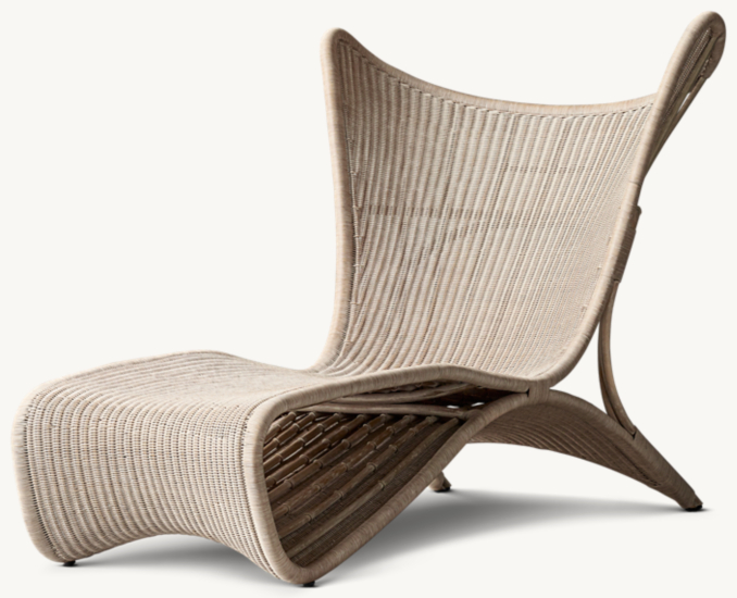 Three Quarter view of Palmeria Chaise 