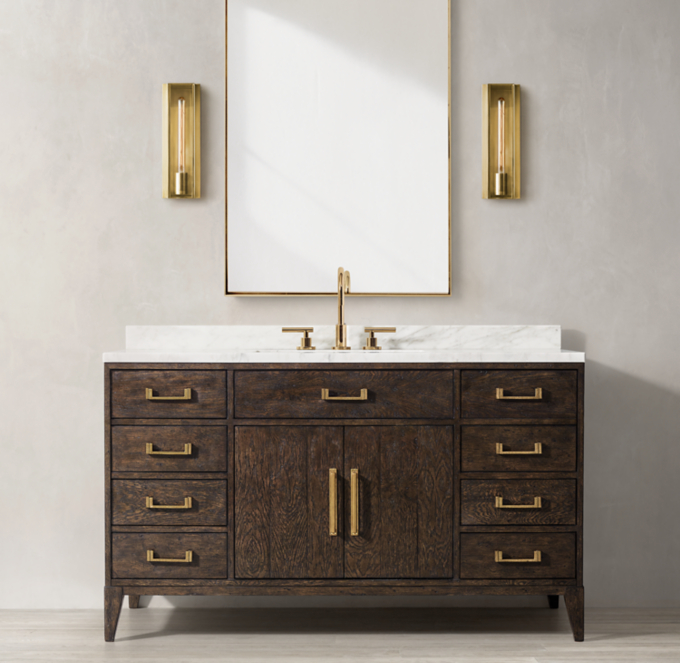 Cayden Campaign Single Extra-Wide Vanity