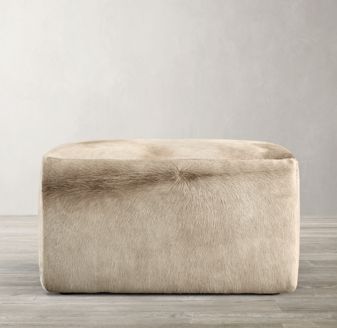 30" Cooper HairOnHide Rectangular Ottoman