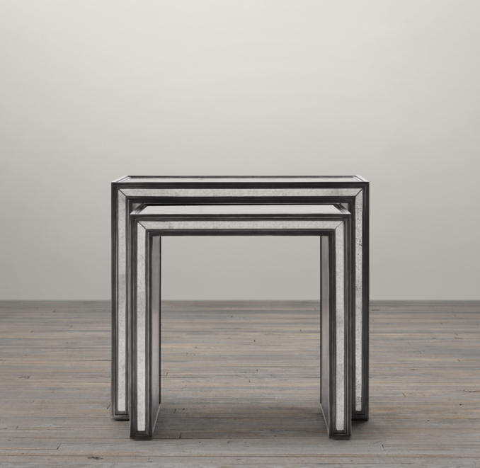 Strand Mirrored Nesting Side Tables