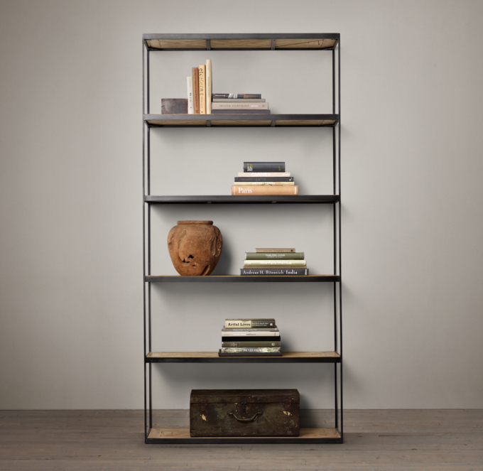 Reclaimed Russian Oak Parquet Single Shelving