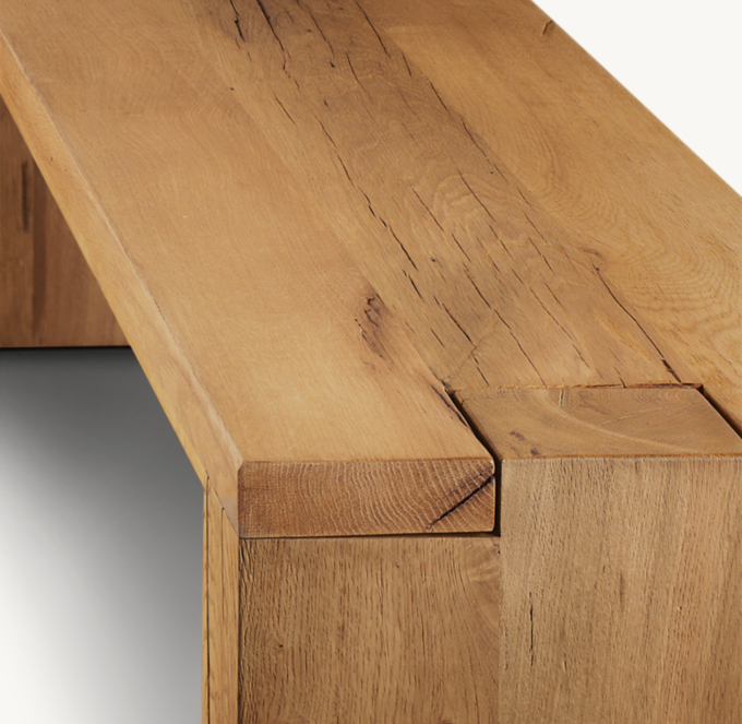 Restoration hardware wood bench discount