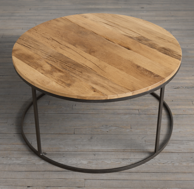 Watts Reclaimed Oak Round Coffee Table