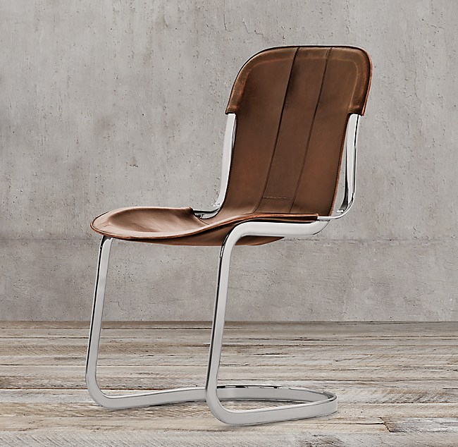 Rizzo Leather Side Chair, Leather Side Chair