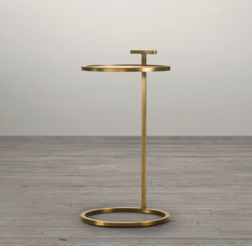 Restoration Hardware Brass Martini Table