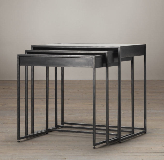 Gramercy Mirrored Nesting Side Tables