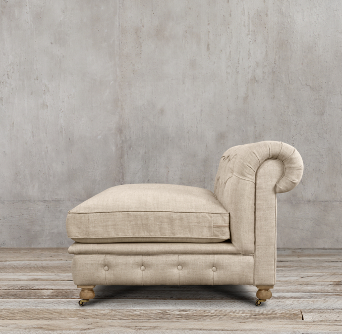 60" Kensington Upholstered Armless Sofa