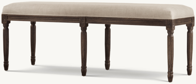 Restoration hardware louis bench discount