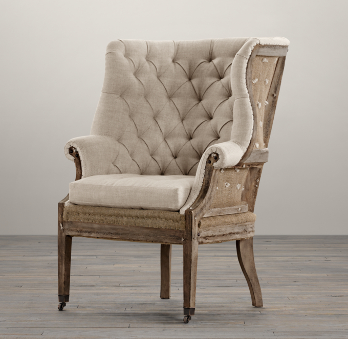 Deconstructed 19th C English Wingback Chair