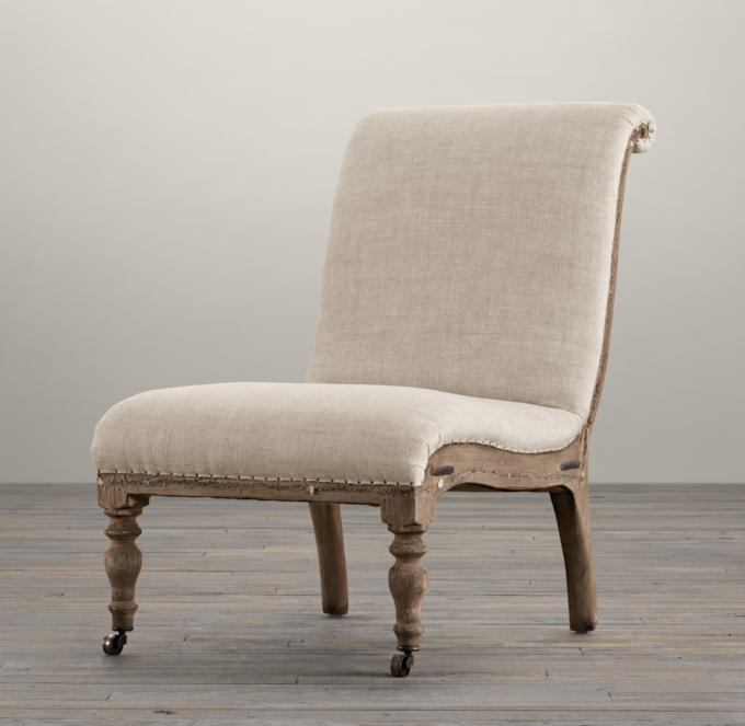 Restoration hardware store slipper chair