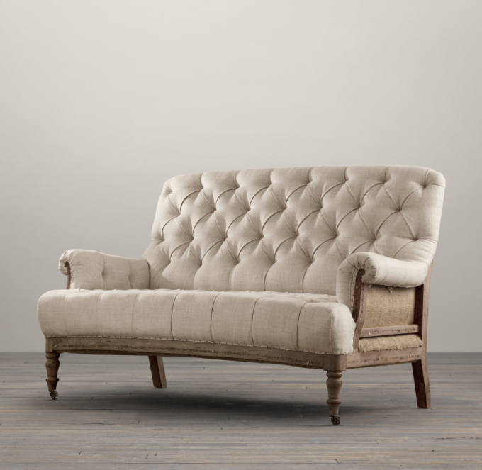 Deconstructed French Victorian Settee RH