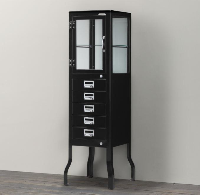 Pharmacy Large Bath with Drawers Black