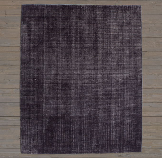 Distressed Wool Rug Swatch Navy