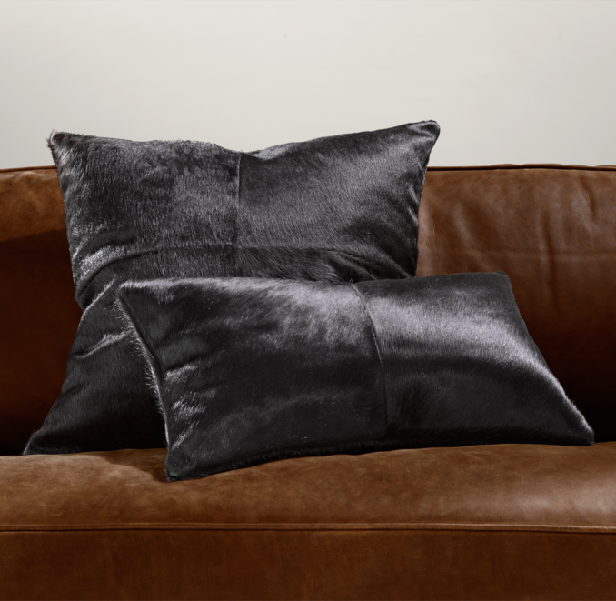 South American Cowhide Pillow Cover Espresso
