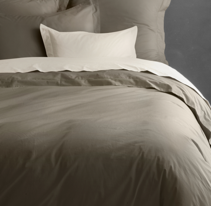 Garment-Dyed Percale Duvet Cover
