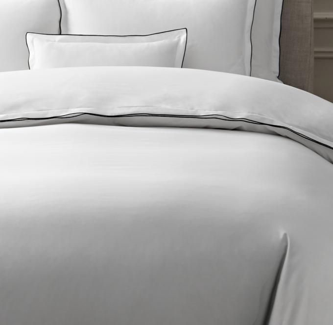 RH | Italian Tipped Satin Stitch Duvet Cover