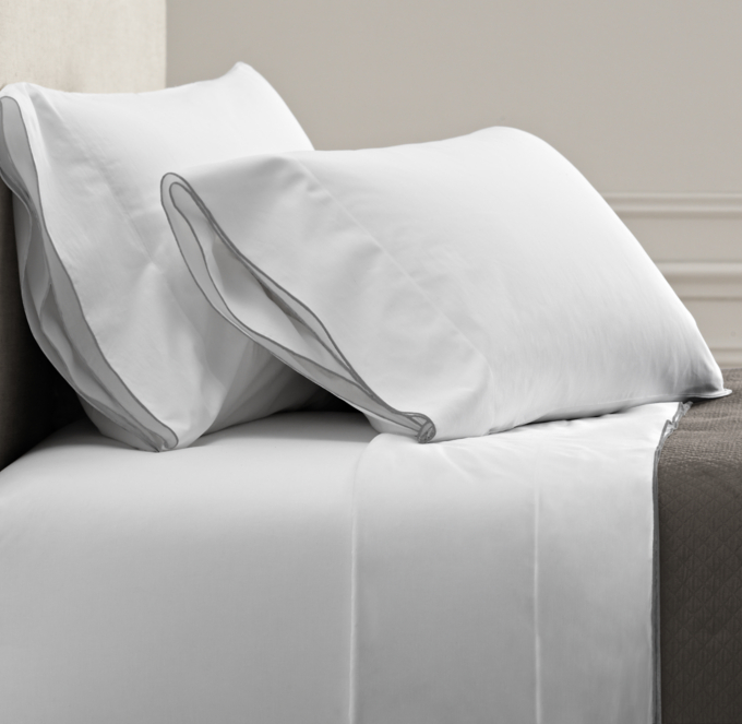 Italian Tipped Satin Stitch Sheet Set 