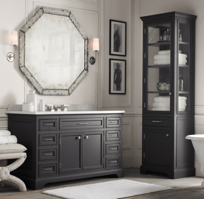 Palazzo Antiqued Glass Octagonal Mirror