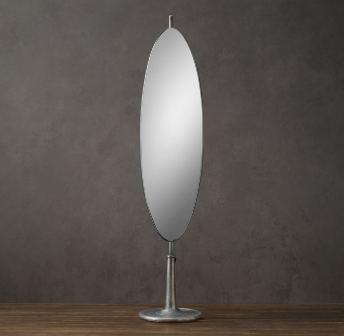 Telescoping Dressing Mirror Oval